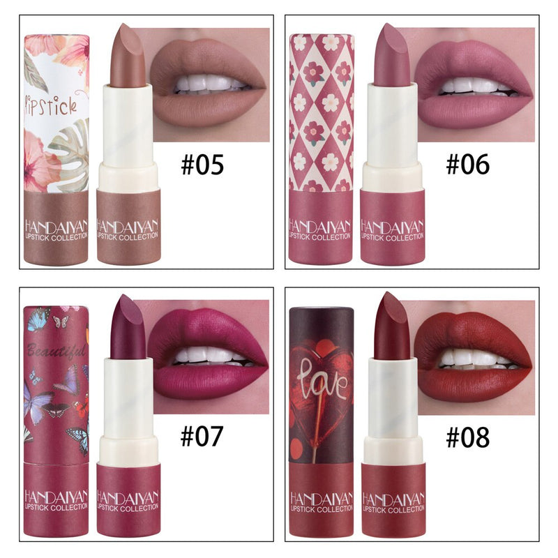 HANDAIYAN Floral Print Soft Velvet Lipstick handaiyan