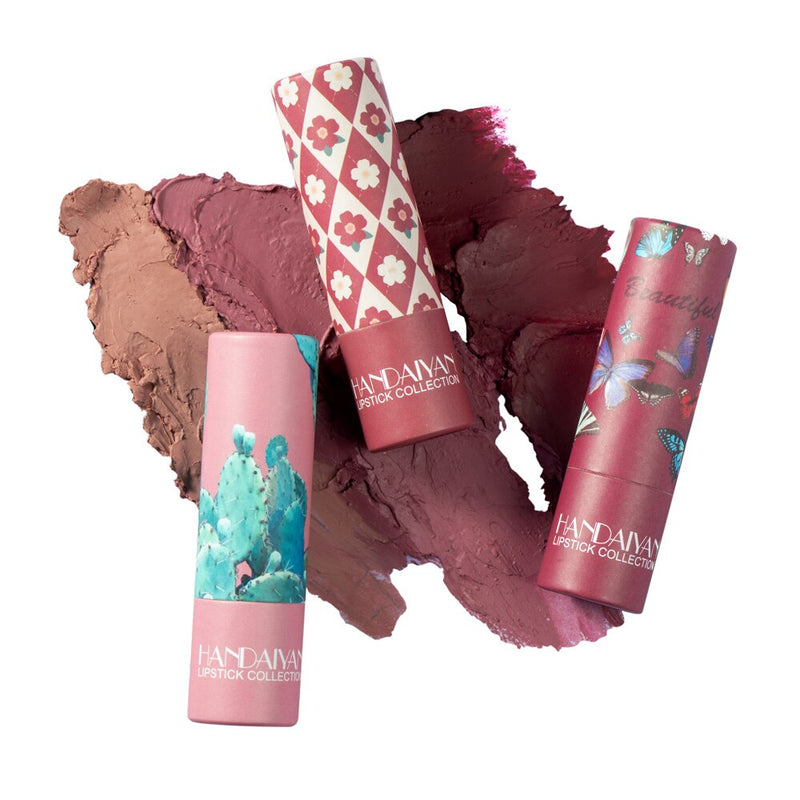 HANDAIYAN Floral Print Soft Velvet Lipstick handaiyan