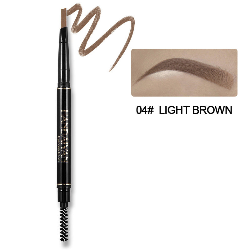 HANDAIYAN Waterproof Two-Headed Eyebrow Pencil with Brush handaiyan 04#