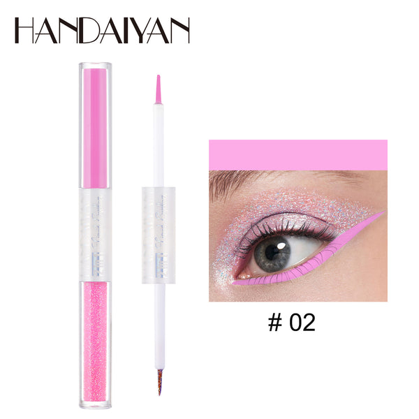HANDAIYAN Matte Glitter Quick Dry Eye Liner Pen handaiyan 02#Light Pink
