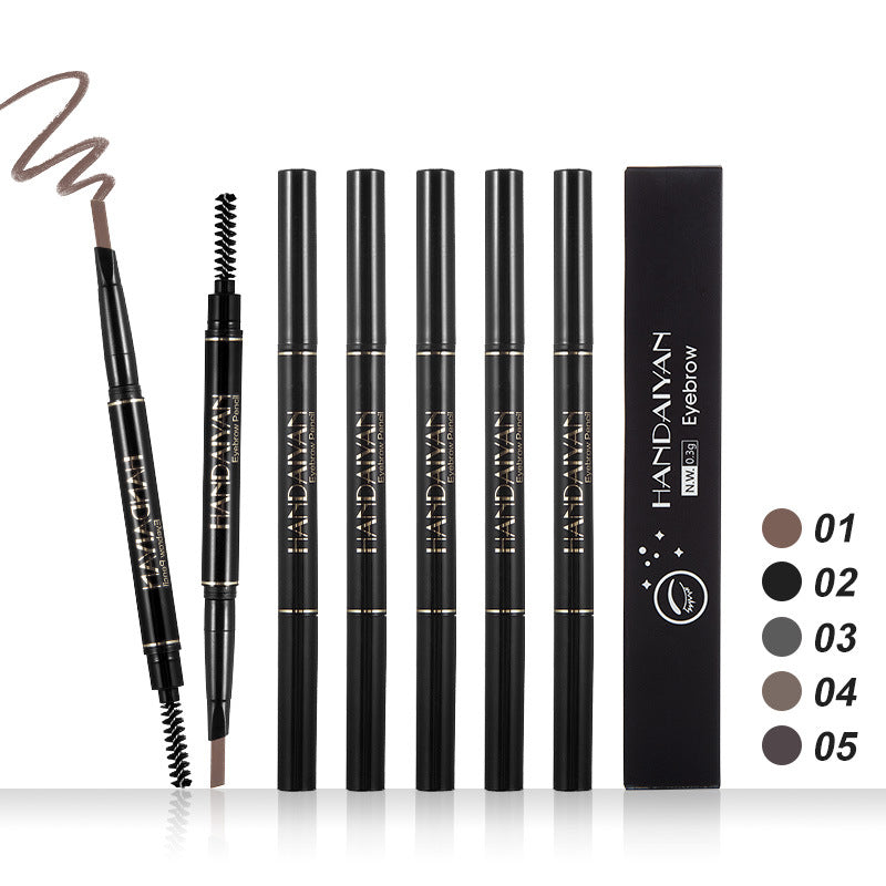 HANDAIYAN Waterproof Two-Headed Eyebrow Pencil with Brush handaiyan