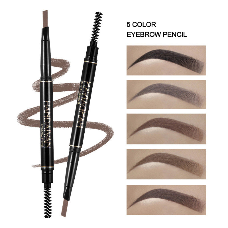 HANDAIYAN Waterproof Two-Headed Eyebrow Pencil with Brush handaiyan