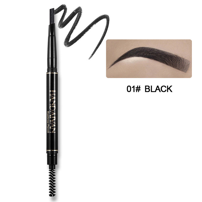 HANDAIYAN Waterproof Two-Headed Eyebrow Pencil with Brush handaiyan 01#
