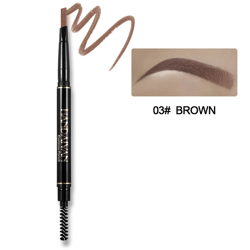 HANDAIYAN Waterproof Two-Headed Eyebrow Pencil with Brush handaiyan 03#
